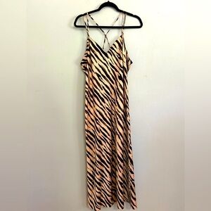 INC International Concepts Zebra Print Slip Dress Size Large Going out dress